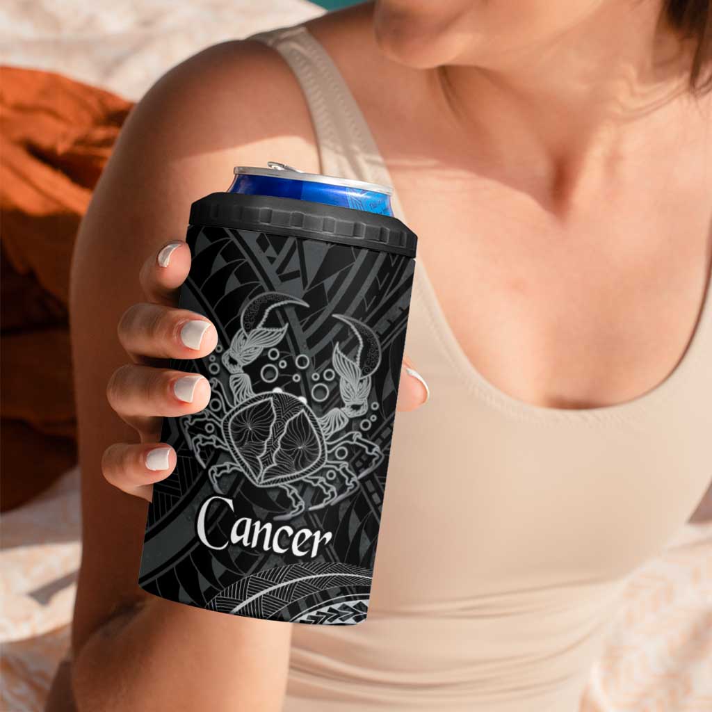 Personalised Polynesia Zodiac Cancer 4 in 1 Can Cooler Tumbler Galaxy Polynesian Pattern Chest Tattoo Style LT14 - Polynesian Pride