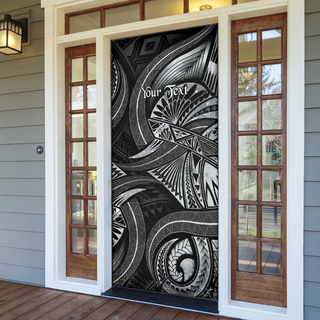 Personalised Polynesia Zodiac Cancer Door Cover Galaxy Polynesian Pattern Chest Tattoo Style