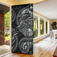 Personalised Polynesia Zodiac Cancer Door Cover Galaxy Polynesian Pattern Chest Tattoo Style