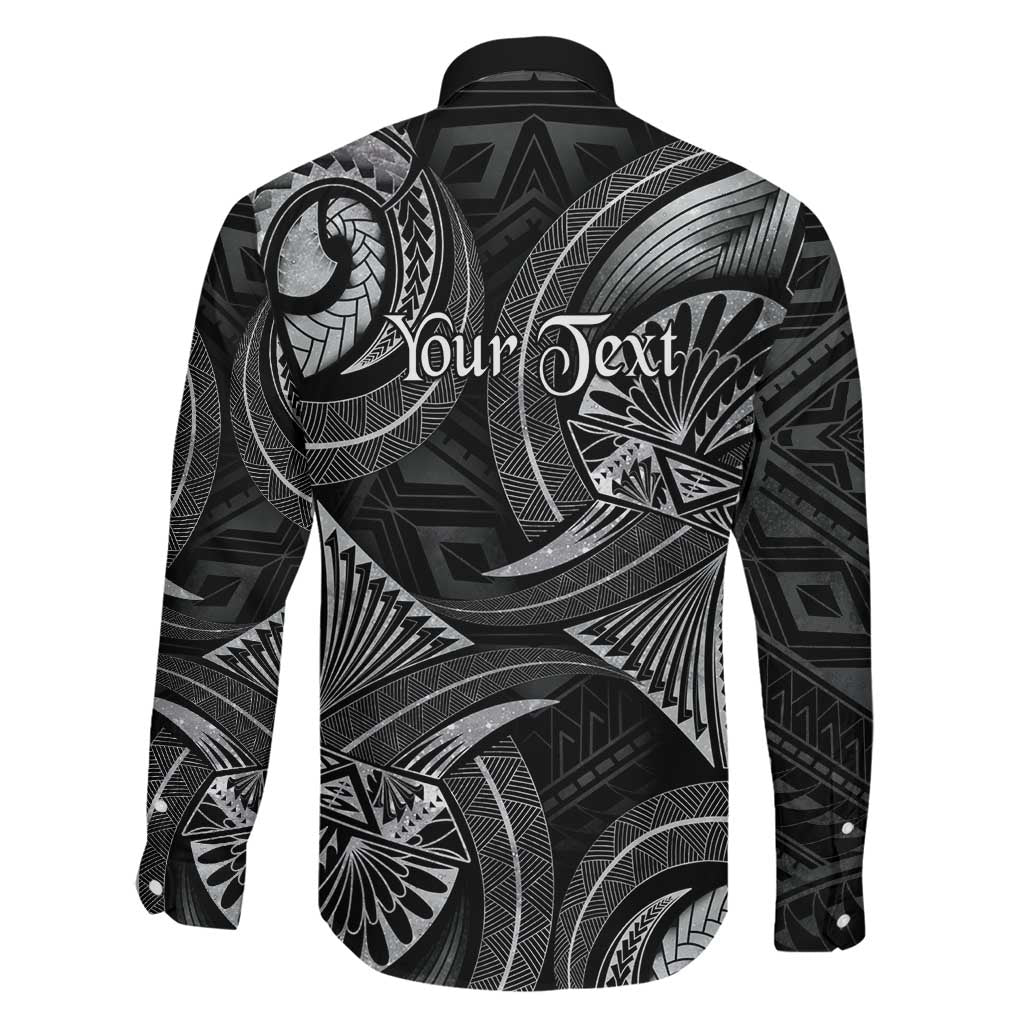 Personalised Polynesia Zodiac Cancer Family Matching Off The Shoulder Long Sleeve Dress and Hawaiian Shirt Galaxy Polynesian Pattern Chest Tattoo Style