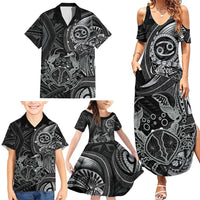 Personalised Polynesia Zodiac Cancer Family Matching Summer Maxi Dress and Hawaiian Shirt Galaxy Polynesian Pattern Chest Tattoo Style LT14 - Polynesian Pride