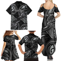 Personalised Polynesia Zodiac Cancer Family Matching Summer Maxi Dress and Hawaiian Shirt Galaxy Polynesian Pattern Chest Tattoo Style LT14 - Polynesian Pride