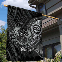 Personalised Polynesia Zodiac Cancer Garden Flag Galaxy Polynesian Pattern Chest Tattoo Style