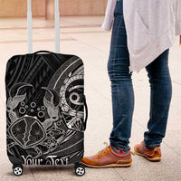 Personalised Polynesia Zodiac Cancer Luggage Cover Galaxy Polynesian Pattern Chest Tattoo Style LT14 Black - Polynesian Pride