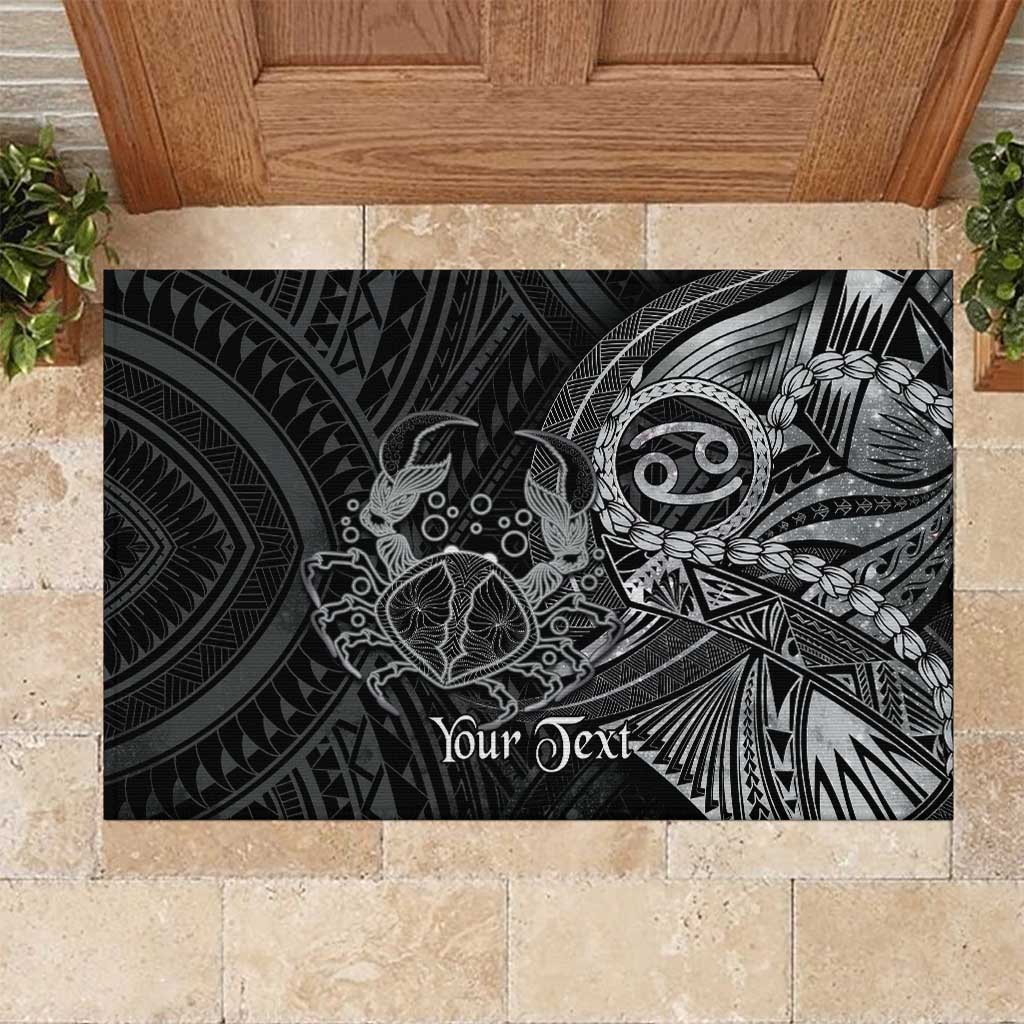 Personalised Polynesia Zodiac Cancer Rubber Doormat Galaxy Polynesian Pattern Chest Tattoo Style