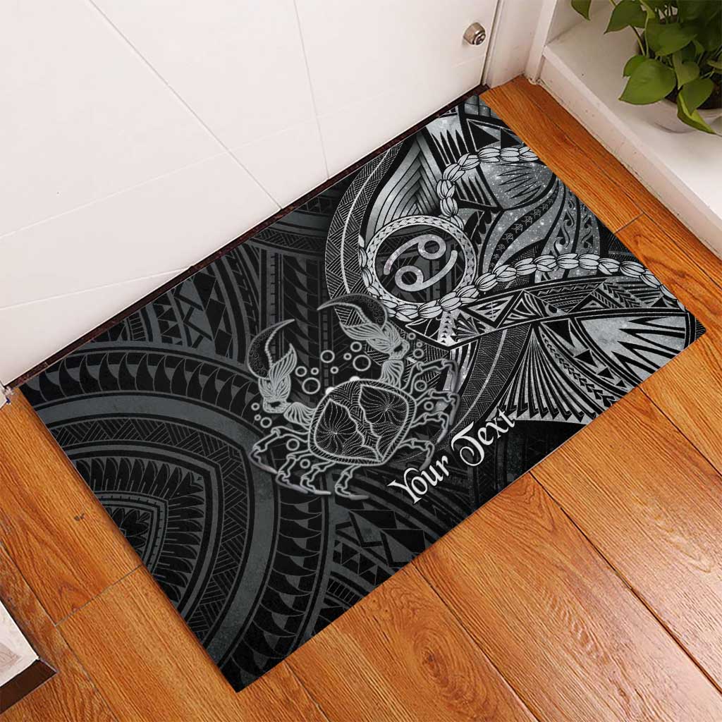 Personalised Polynesia Zodiac Cancer Rubber Doormat Galaxy Polynesian Pattern Chest Tattoo Style