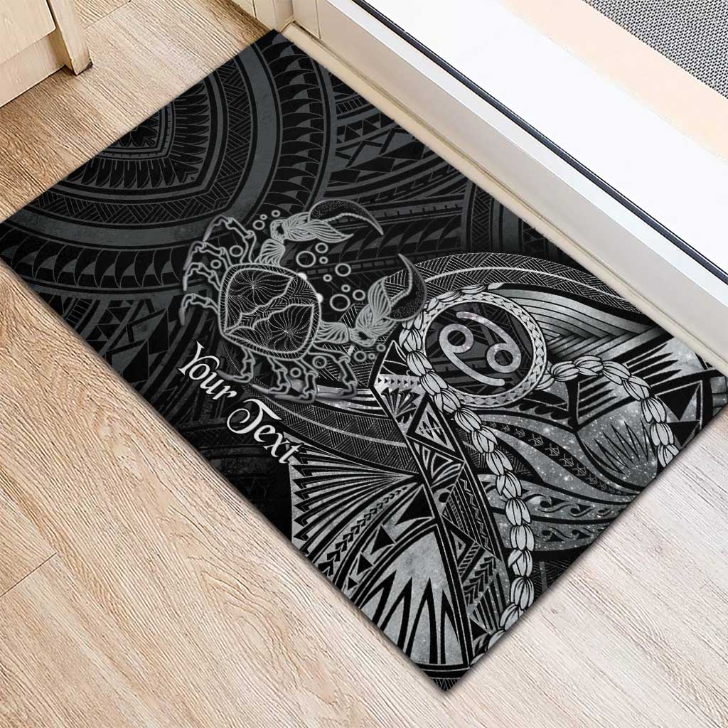 Personalised Polynesia Zodiac Cancer Rubber Doormat Galaxy Polynesian Pattern Chest Tattoo Style
