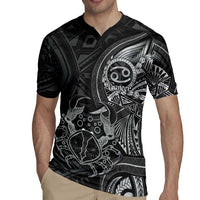 Personalised Polynesia Zodiac Cancer Rugby Jersey Galaxy Polynesian Pattern Chest Tattoo Style