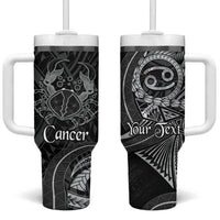 Personalised Polynesia Zodiac Cancer Tumbler With Handle Galaxy Polynesian Pattern Chest Tattoo Style
