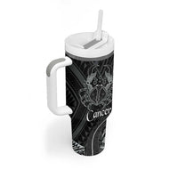 Personalised Polynesia Zodiac Cancer Tumbler With Handle Galaxy Polynesian Pattern Chest Tattoo Style