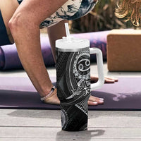 Personalised Polynesia Zodiac Cancer Tumbler With Handle Galaxy Polynesian Pattern Chest Tattoo Style