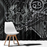 Personalised Polynesia Zodiac Cancer Window Curtain Galaxy Polynesian Pattern Chest Tattoo Style