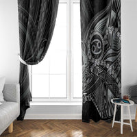 Personalised Polynesia Zodiac Cancer Window Curtain Galaxy Polynesian Pattern Chest Tattoo Style