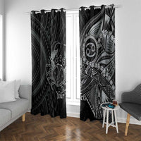 Personalised Polynesia Zodiac Cancer Window Curtain Galaxy Polynesian Pattern Chest Tattoo Style