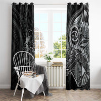 Personalised Polynesia Zodiac Cancer Window Curtain Galaxy Polynesian Pattern Chest Tattoo Style
