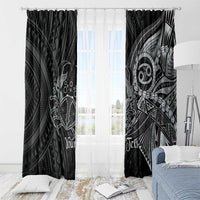 Personalised Polynesia Zodiac Cancer Window Curtain Galaxy Polynesian Pattern Chest Tattoo Style