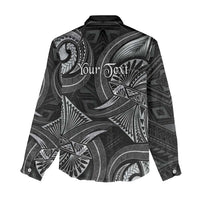 Personalised Polynesia Zodiac Cancer Women Casual Shirt Galaxy Polynesian Pattern Chest Tattoo Style
