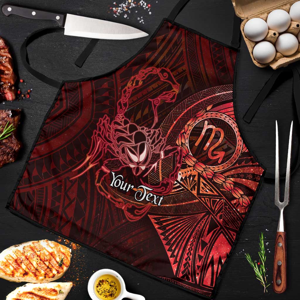 Personalised Polynesia Zodiac Scorpio Apron Galaxy Polynesian Pattern Chest Tattoo Style