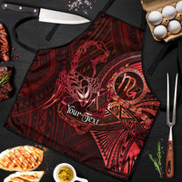 Personalised Polynesia Zodiac Scorpio Apron Galaxy Polynesian Pattern Chest Tattoo Style