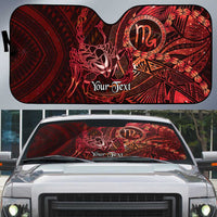 Personalised Polynesia Zodiac Scorpio Auto Sun Shade Galaxy Polynesian Pattern Chest Tattoo Style LT14 Red - Polynesian Pride