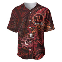 Personalised Polynesia Zodiac Scorpio Baseball Jersey Galaxy Polynesian Pattern Chest Tattoo Style