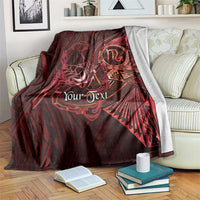 Personalised Polynesia Zodiac Scorpio Blanket Galaxy Polynesian Pattern Chest Tattoo Style LT14 Red - Polynesian Pride