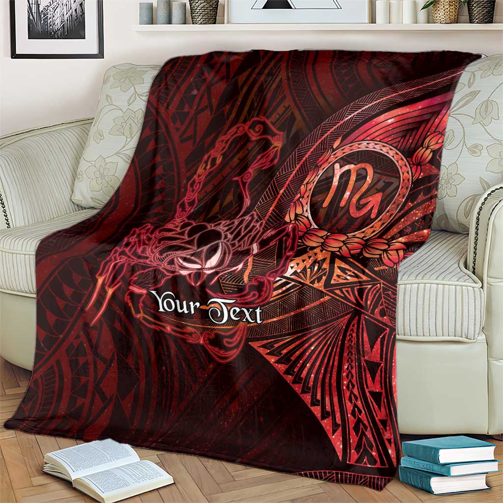 Personalised Polynesia Zodiac Scorpio Blanket Galaxy Polynesian Pattern Chest Tattoo Style LT14 - Polynesian Pride