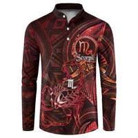 Personalised Polynesia Zodiac Scorpio Button Sweatshirt Galaxy Polynesian Pattern Chest Tattoo Style