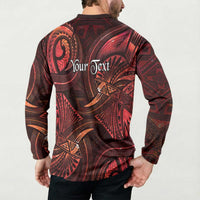 Personalised Polynesia Zodiac Scorpio Button Sweatshirt Galaxy Polynesian Pattern Chest Tattoo Style