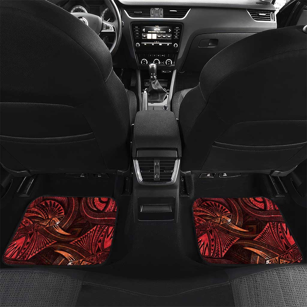 Personalised Polynesia Zodiac Scorpio Car Mats Galaxy Polynesian Pattern Chest Tattoo Style