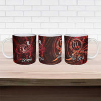 Personalised Polynesia Zodiac Scorpio Ceramic Mug Galaxy Polynesian Pattern Chest Tattoo Style LT14 - Polynesian Pride
