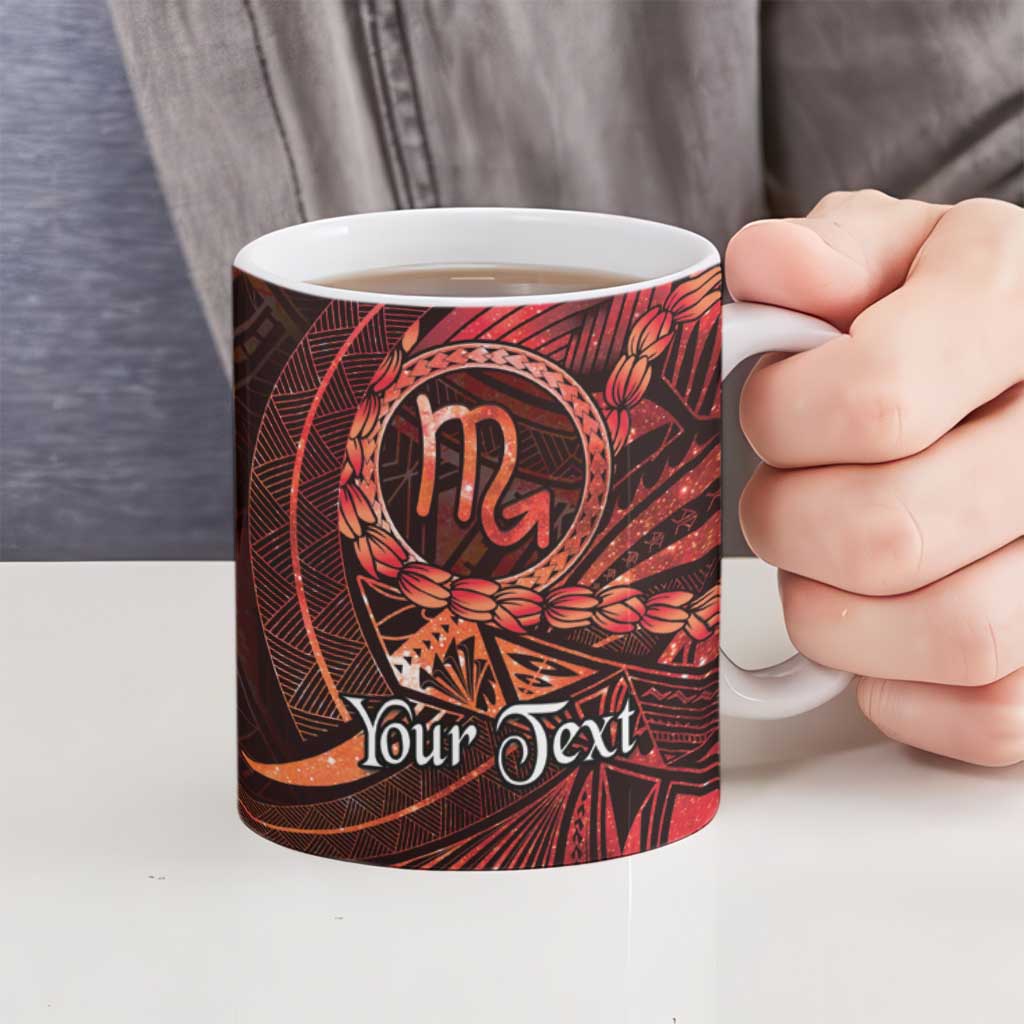 Personalised Polynesia Zodiac Scorpio Ceramic Mug Galaxy Polynesian Pattern Chest Tattoo Style LT14 - Polynesian Pride