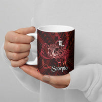 Personalised Polynesia Zodiac Scorpio Ceramic Mug Galaxy Polynesian Pattern Chest Tattoo Style LT14 - Polynesian Pride
