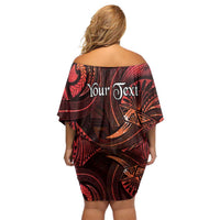 Personalised Polynesia Zodiac Scorpio Family Matching Off Shoulder Short Dress and Hawaiian Shirt Galaxy Polynesian Pattern Chest Tattoo Style LT14 - Polynesian Pride