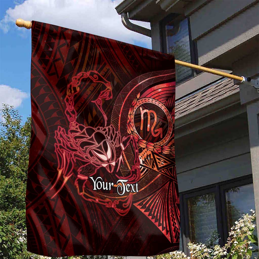Personalised Polynesia Zodiac Scorpio Garden Flag Galaxy Polynesian Pattern Chest Tattoo Style LT14 - Polynesian Pride