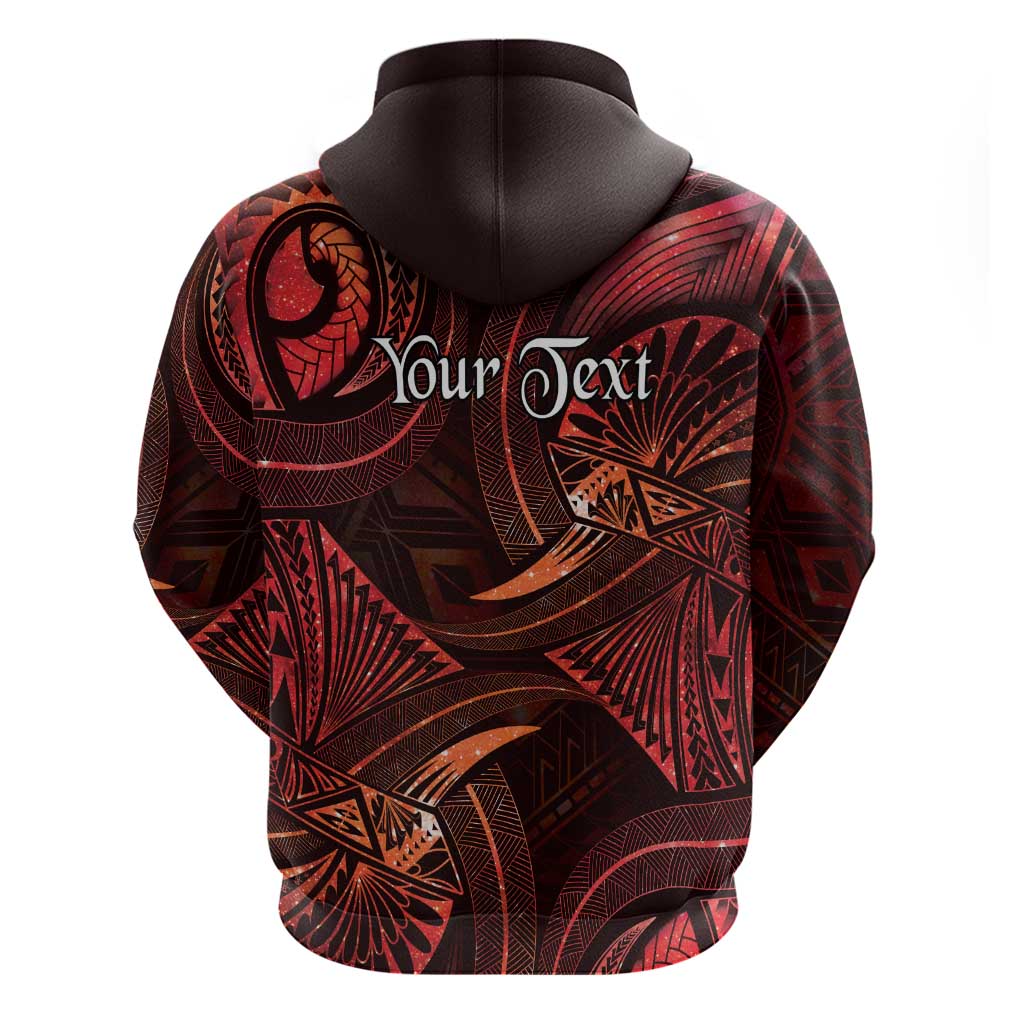 Personalised Polynesia Zodiac Scorpio Hoodie Galaxy Polynesian Pattern Chest Tattoo Style