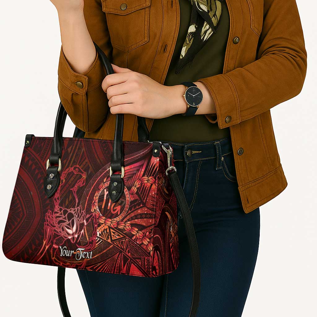 Personalised Polynesia Zodiac Scorpio Leather Bag Galaxy Polynesian Pattern Chest Tattoo Style LT14 - Polynesian Pride