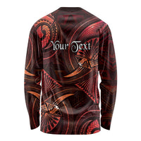 Personalised Polynesia Zodiac Scorpio Long Sleeve Shirt Galaxy Polynesian Pattern Chest Tattoo Style