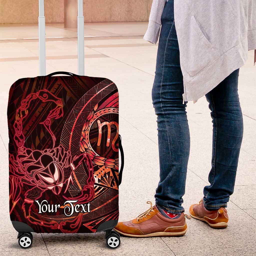 Personalised Polynesia Zodiac Scorpio Luggage Cover Galaxy Polynesian Pattern Chest Tattoo Style