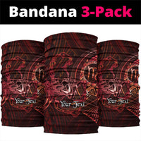 Personalised Polynesia Zodiac Scorpio Neck Gaiter Galaxy Polynesian Pattern Chest Tattoo Style LT14 package One Size: 25*50cm Red - Polynesian Pride