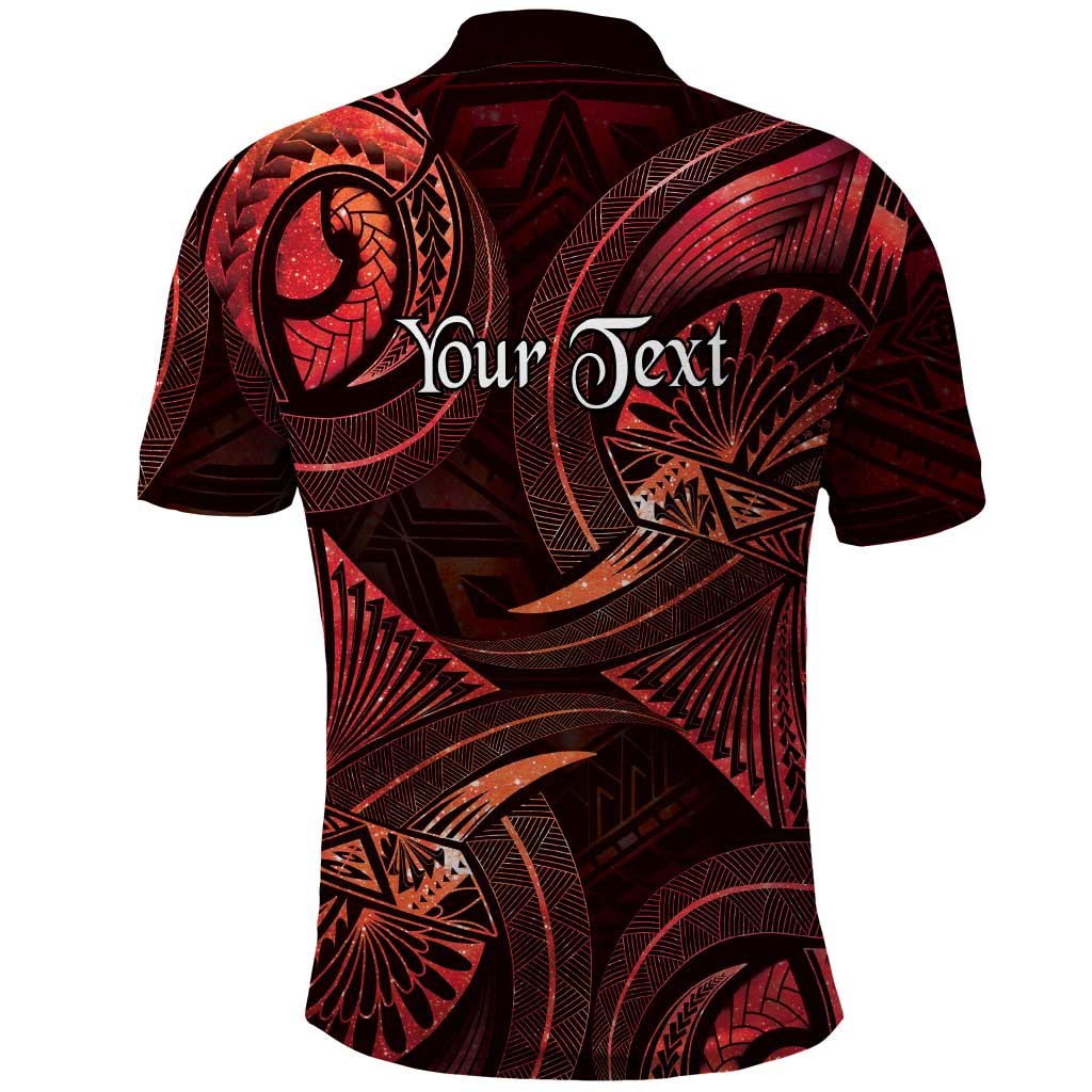 Personalised Polynesia Zodiac Scorpio Polo Shirt Galaxy Polynesian Pattern Chest Tattoo Style