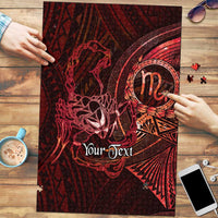 Personalised Polynesia Zodiac Scorpio Puzzle Galaxy Polynesian Pattern Chest Tattoo Style LT14 Red - Polynesian Pride