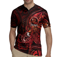Personalised Polynesia Zodiac Scorpio Rugby Jersey Galaxy Polynesian Pattern Chest Tattoo Style