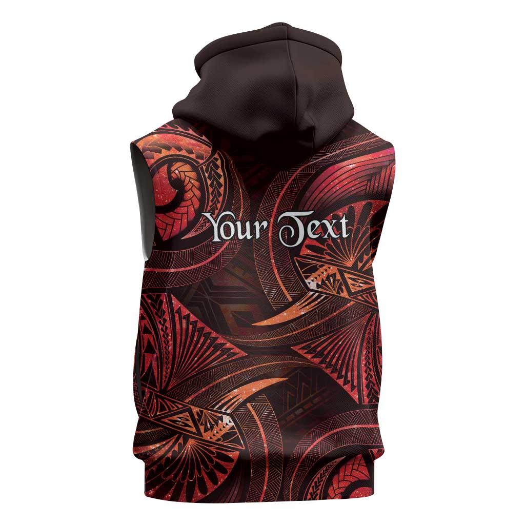 Personalised Polynesia Zodiac Scorpio Sleeveless Hoodie Galaxy Polynesian Pattern Chest Tattoo Style