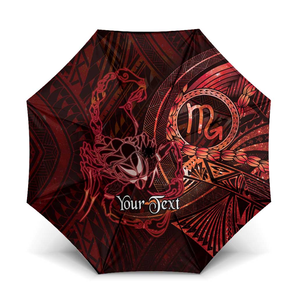 Personalised Polynesia Zodiac Scorpio Umbrella Galaxy Polynesian Pattern Chest Tattoo Style