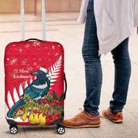 New Zealand Christmas In July Luggage Cover Tui Bird With Kowhai Meri Kirihimete