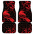 New Zealand Tui Bird Car Mats Aotearoa Maori Pattern - Red