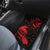 New Zealand Tui Bird Car Mats Aotearoa Maori Pattern - Red