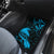 New Zealand Tui Bird Car Mats Aotearoa Maori Pattern - Blue