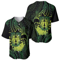 Kia Orana Kuki Airani Baseball Jersey Cook Islands Tangaroa God Tatau Green